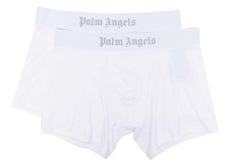 Palm Angels Logo-Waistband Boxers (Pack of 2) White