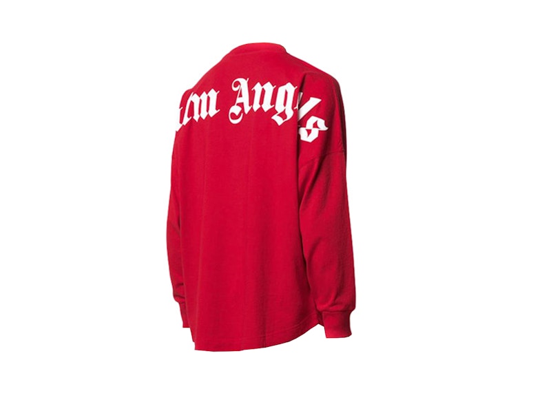 Palm Angels Long Sleeve Classic Logo T-shirt Red/White