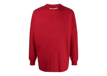 Palm Angels Long Sleeve Classic Logo T-shirt Red/White