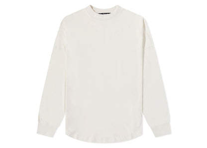Palm Angels Longsleeve Back Oversized Logo Tee Butter/White