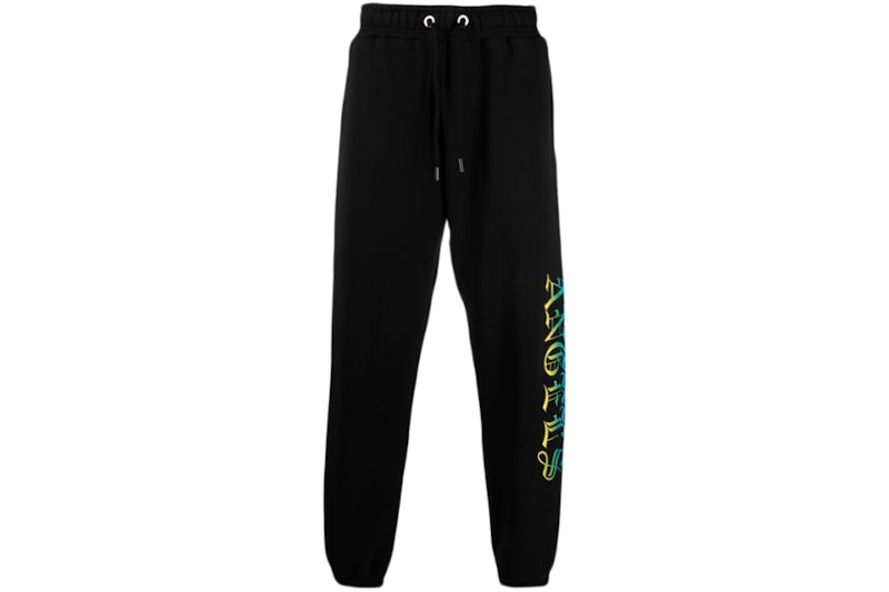Palm Angels Loose Fit Logo Sweatpants Black/Yellow/Green