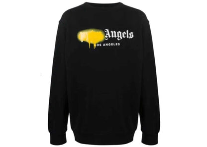 Palm Angels Los Angeles Logo Sprayed Sweatshirt Black