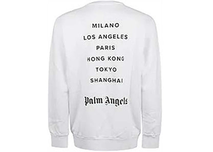 Palm Angels Los Angeles Logo Sprayed Sweatshirt White