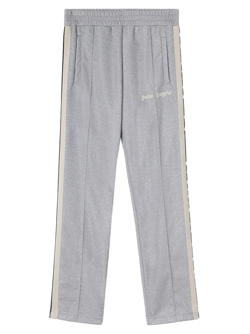 Palm Angels Lurex Track Pants Silver/Off-White