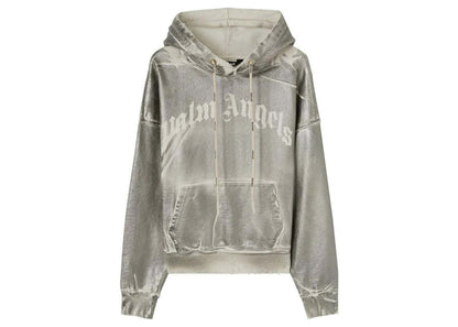 Palm Angels Metallic Hoodie Grey