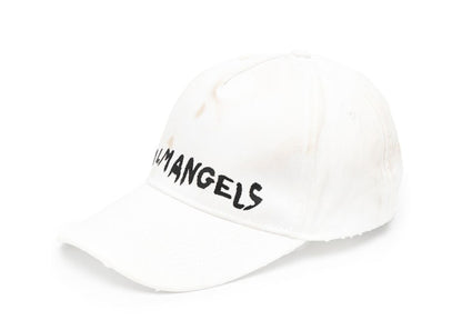 Palm Angels Miami Ripped Logo Cap White