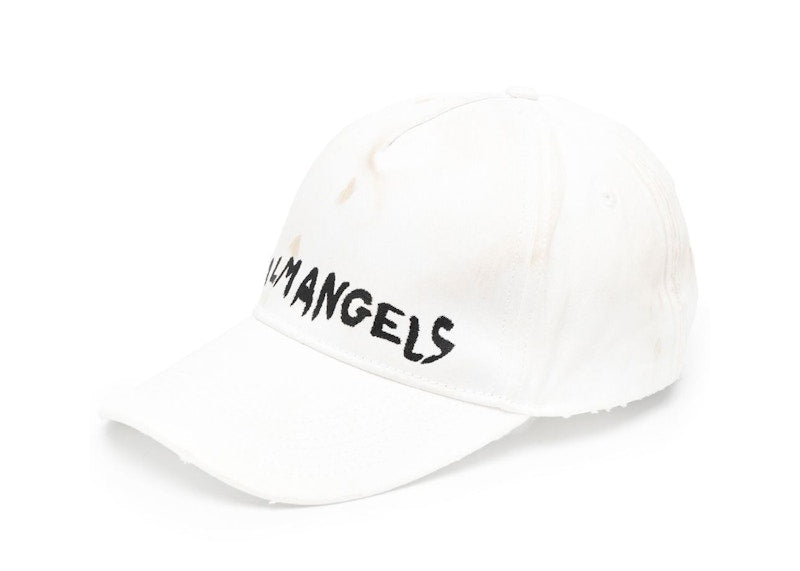 Palm Angels Miami Ripped Logo Cap White