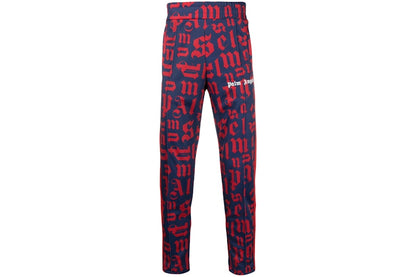 Palm Angels Monogram Slim Fit Track Pants Blue/Red