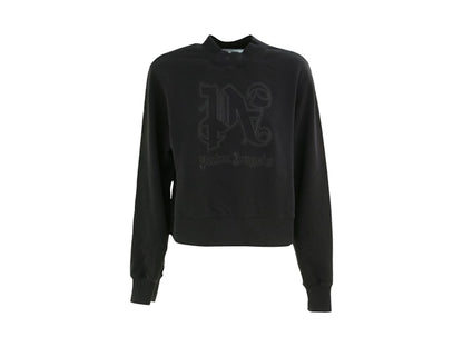 Palm Angels Monogram Statement Crew Black