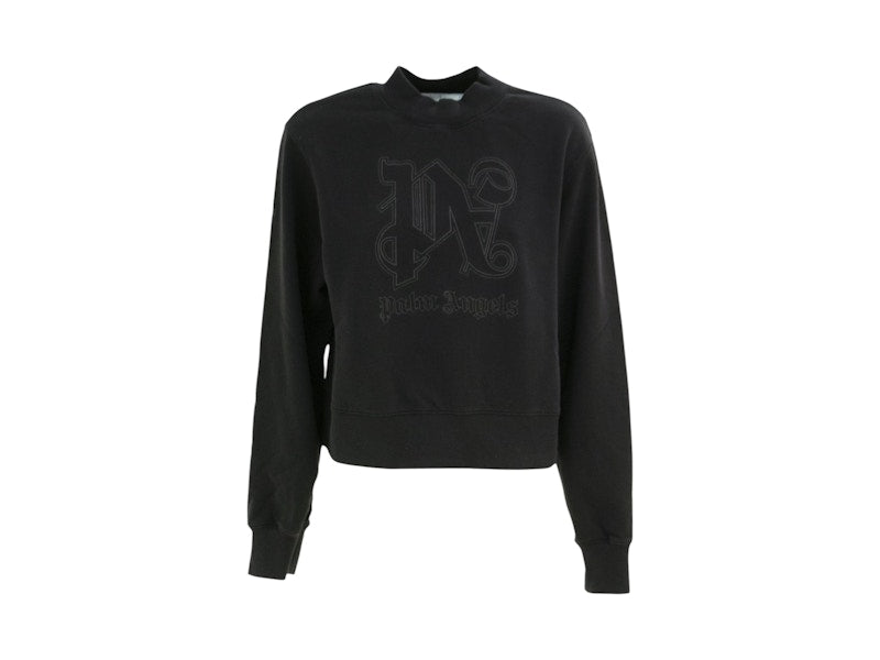 Palm Angels Monogram Statement Crew Black