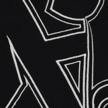 Palm Angels Monogram Statement Logo Hoodie Black