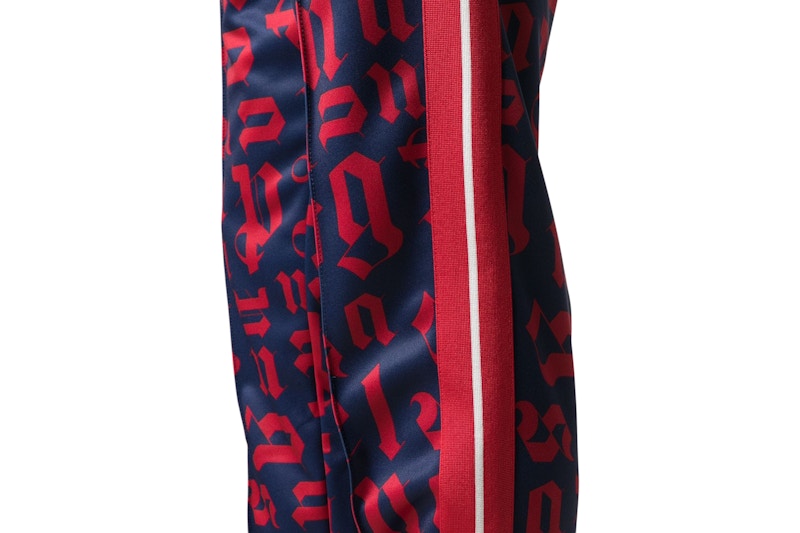 Palm Angels Monogram Straight Fit Track Pants Blue/Red