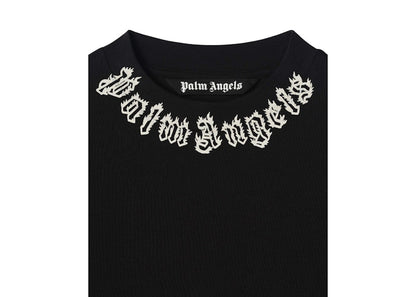 Palm Angels Neck Logo T-shirt Black/White