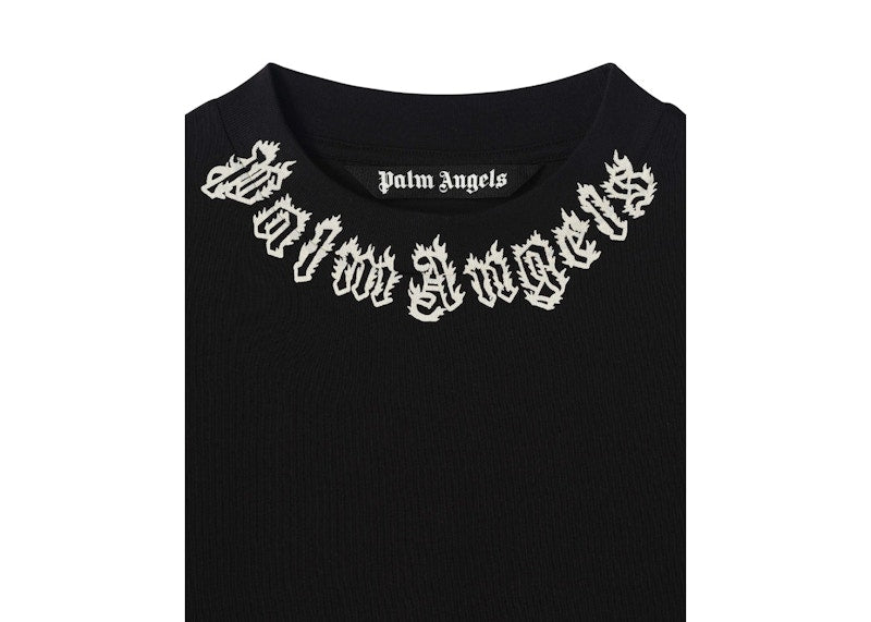 Palm Angels Neck Logo T-shirt Black/White