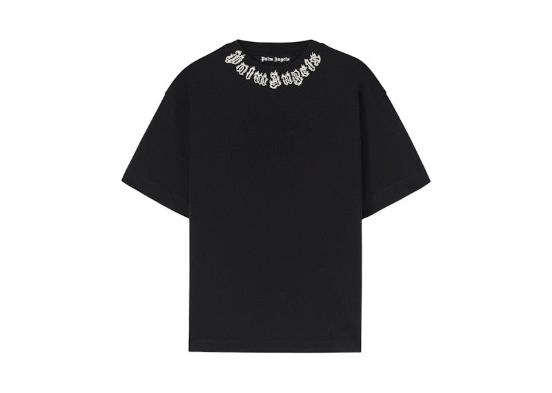 Palm Angels Neck Logo T-shirt Black/White