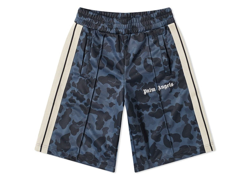 Palm Angels Night Camp Track Shorts Black/Grey/White