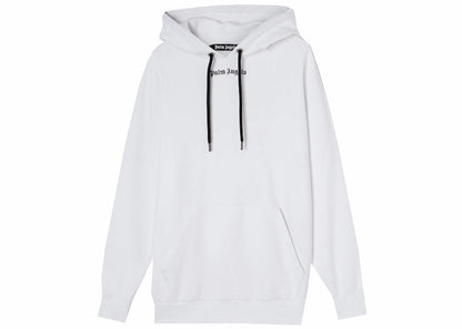 Palm Angels Over The Head Logo Hooded Sweatshirt White/Black