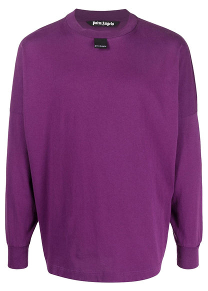 Palm Angels Oversized Blurry Logo Long-Sleeve T-Shirt Purple/Black