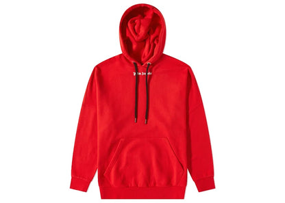 Palm Angels Oversized Logo Popover Sweatshirt Red/White