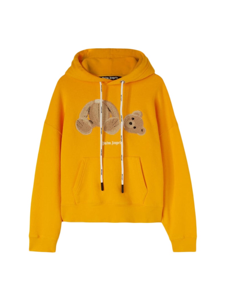 Palm Angels PA Bear Hoodie Ocher Yellow/Brown