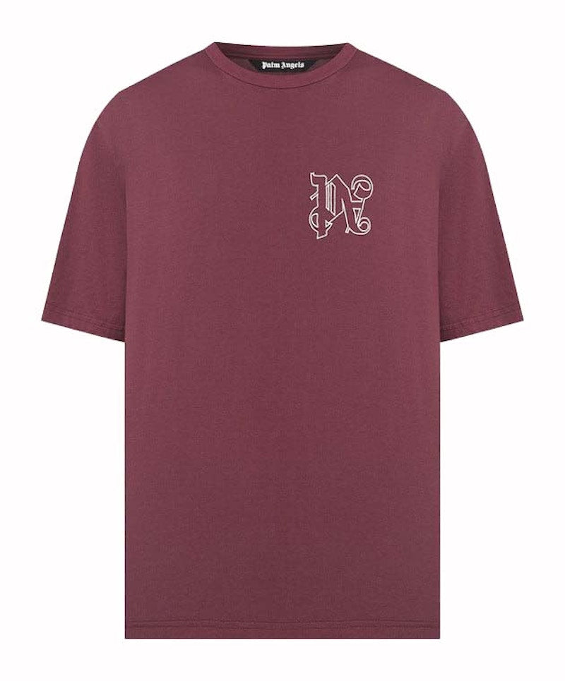 Palm Angels PA Logo T-Shirt Burgundy