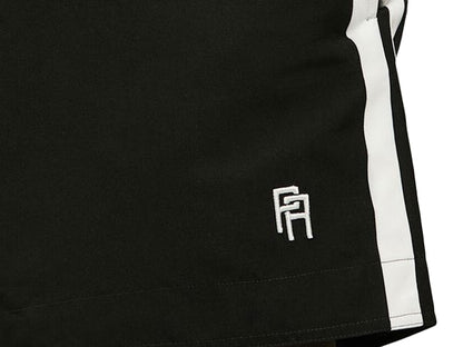 Palm Angels PA Monogram Embroidered Swim Shorts Black/White