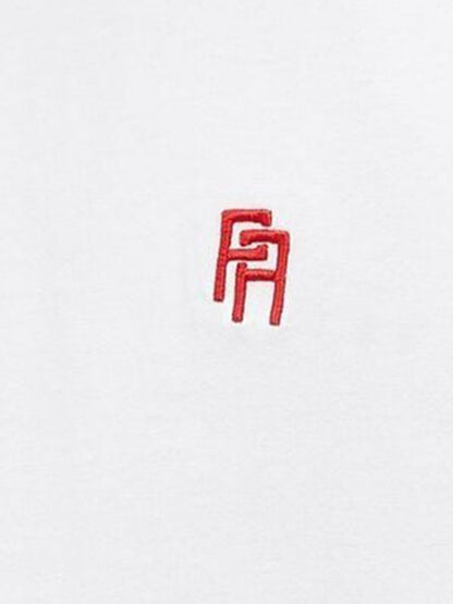 Palm Angels PA Monogram Embroidered T-Shirt White/Red