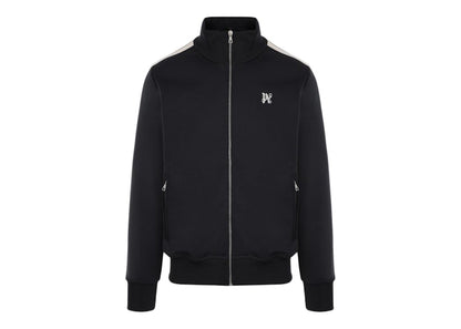 Palm Angels Pa Monogram Nylon Full-Zip Sweatshirt Black