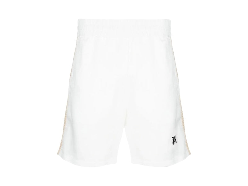 Palm Angels Pa Monogram Track Shorts Off White