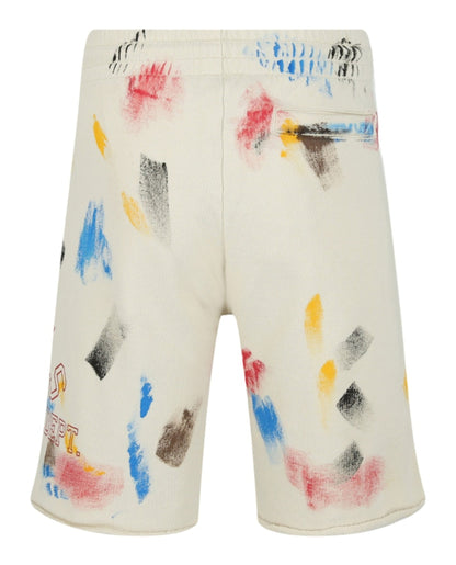 Palm Angels Painted College Sweatshorts White