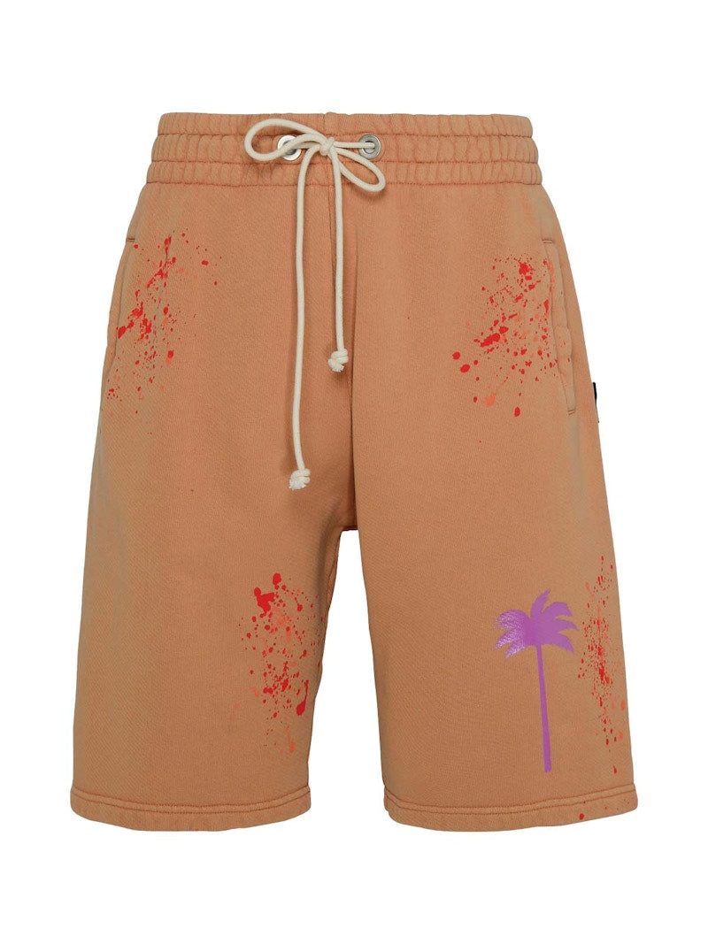 Palm Angels Palm Logo Sweatshorts Camel