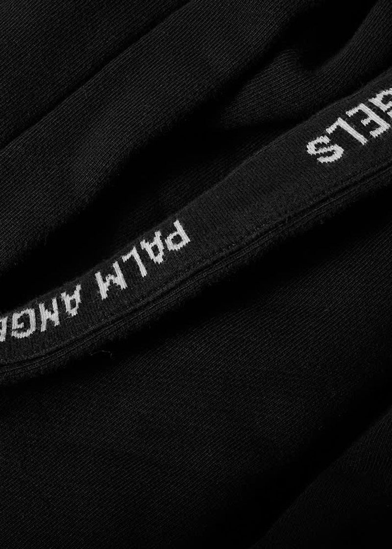 Palm Angels Palm Patch Taping Popover Hoodie Black