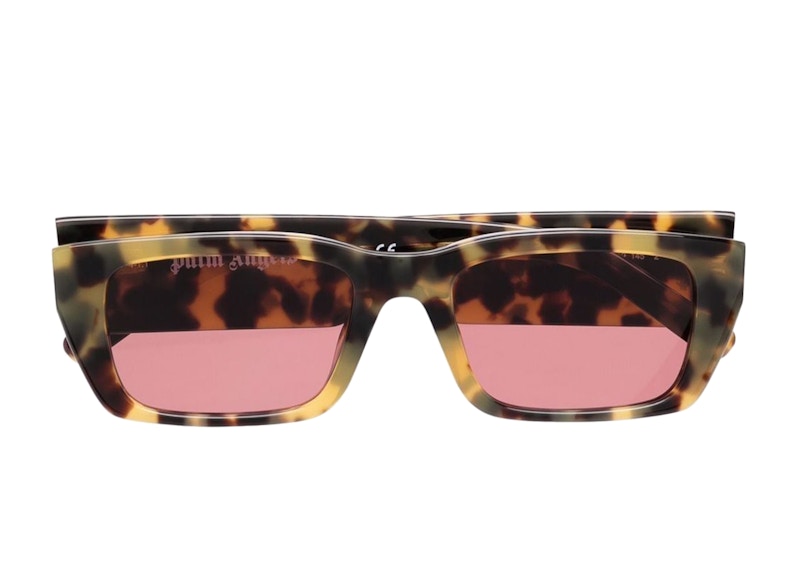 Palm Angels Palm Rectangle Frame Sunglasses Brown Purple (PERI002Y21PLA0016037)
