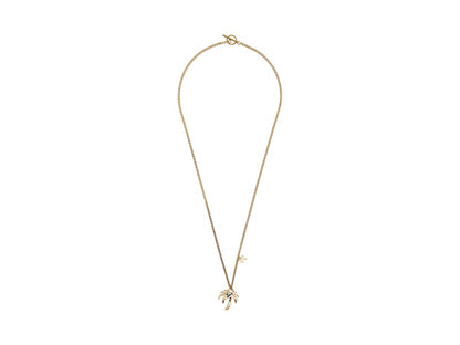 Palm Angels Palm Rhinestone Necklace Gold