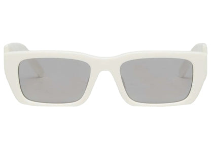 Palm Angels Palm Sunglasses White Mirror/Silver