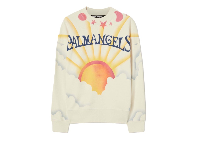 Palm Angels Palm Sunrise Crewneck Off-White/Multicolor
