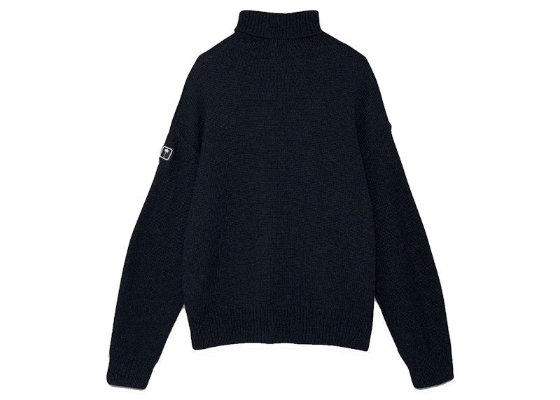 Palm Angels Palm Tree Turtleneck Sweater Black