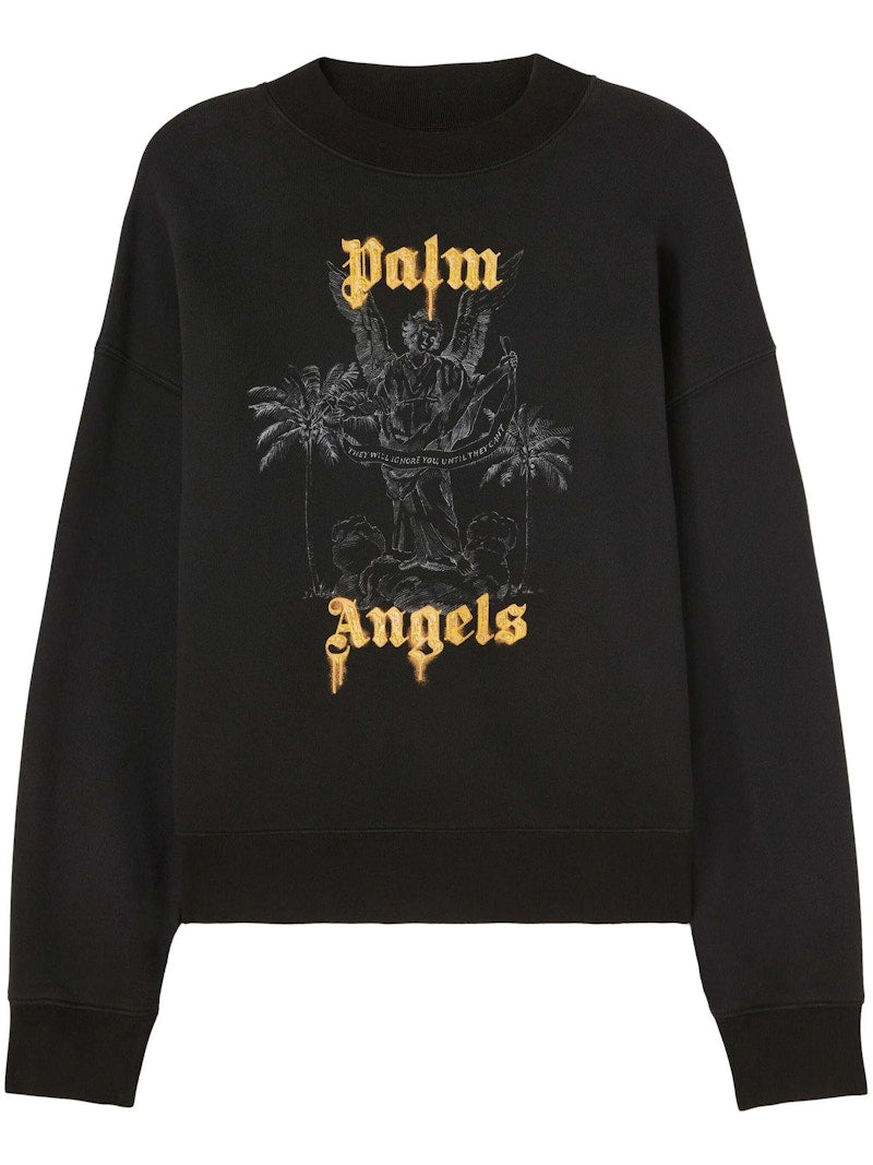 Palm Angels Palms Pencil Crew Sweatshirt Black