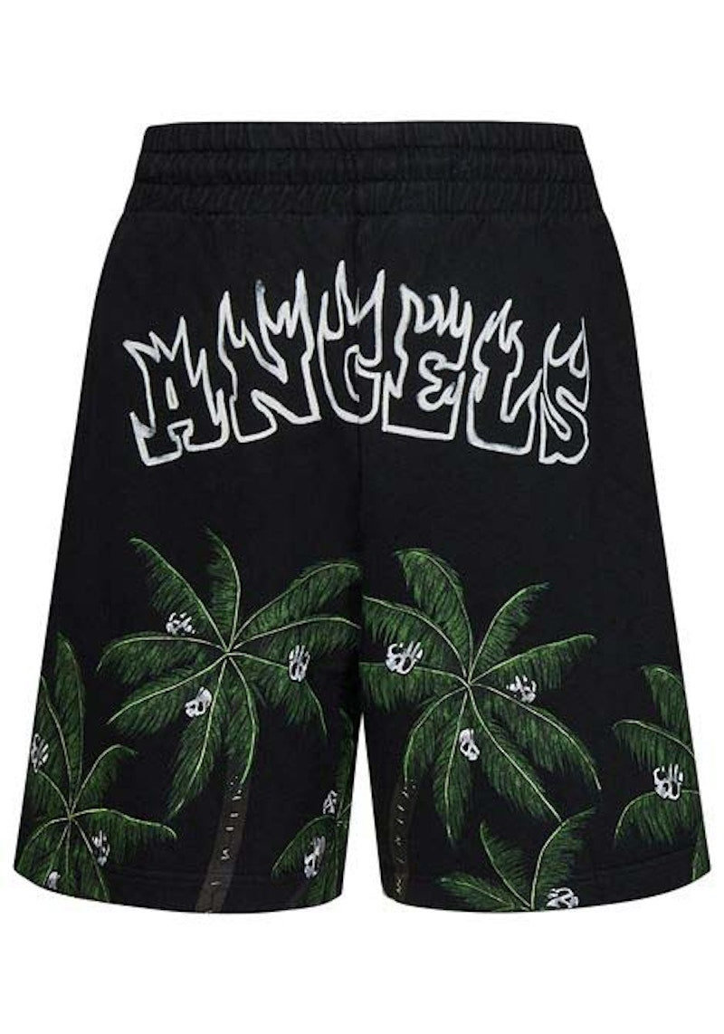Palm Angels Palms & Skull Vintage Sweatshorts Black/Green