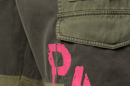 Palm Angels Panelled Cargo Pants Military Green