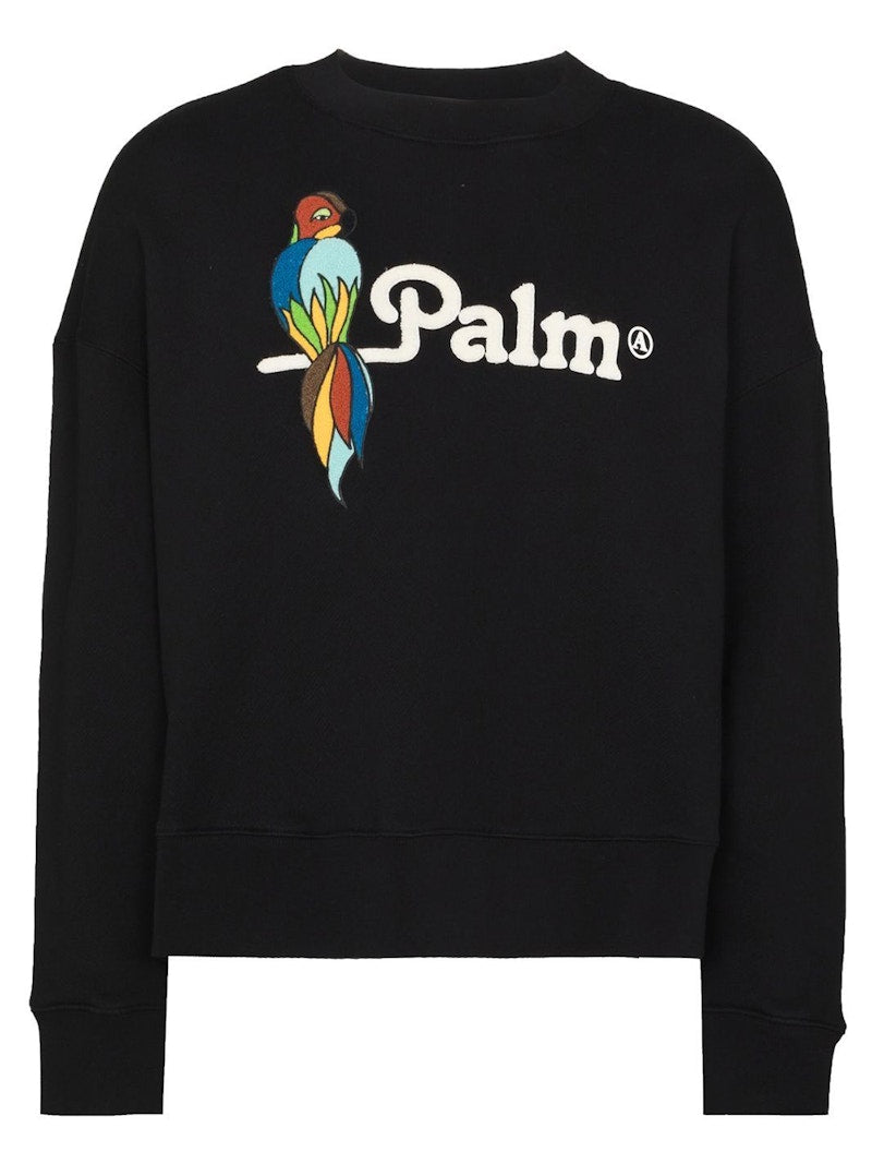 Palm Angels Parrot Logo Sweatshirt Black/White/Multi