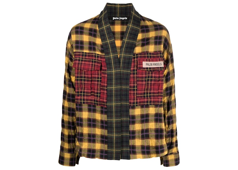 Palm Angels Patchwork Kimono Shirt Multicolor