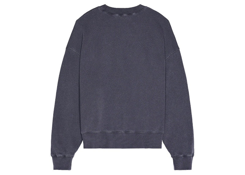 Palm Angels Patchwork Rippled Bear Crewneck Indigo Light