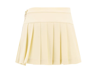 Palm Angels Pleated Track Skirt White