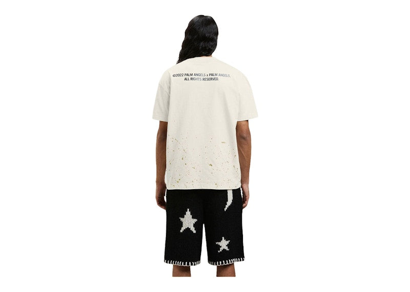 Palm Angels Pxp Painted Classic T-Shirt Butter/Black