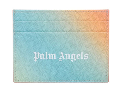 Palm Angels Rainbow Caviar Card Holder Blue