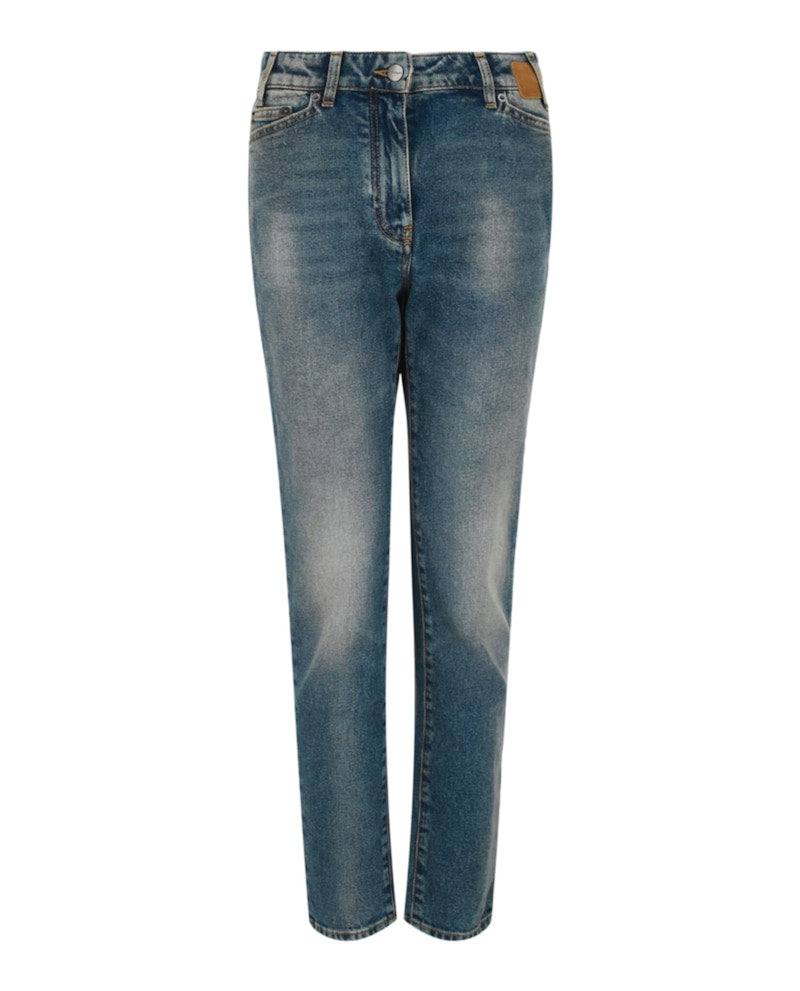 Palm Angels Raw Skinny Jeans Blue