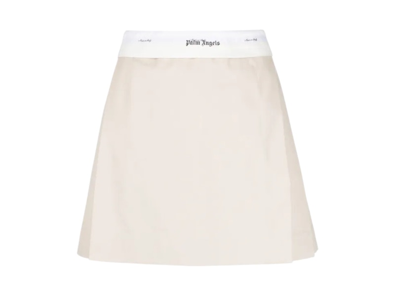 Palm Angels Reversed Waistband Chino Skirt Beige