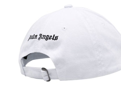 Palm Angels Ripped Logo Cap White/Black