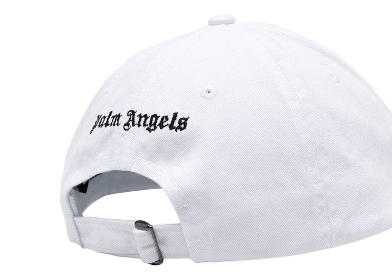 Palm Angels Ripped Logo Cap White/Black